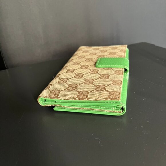 Gucci Continental Wallet Web Green Interlocking GG - Picture 6 of 7